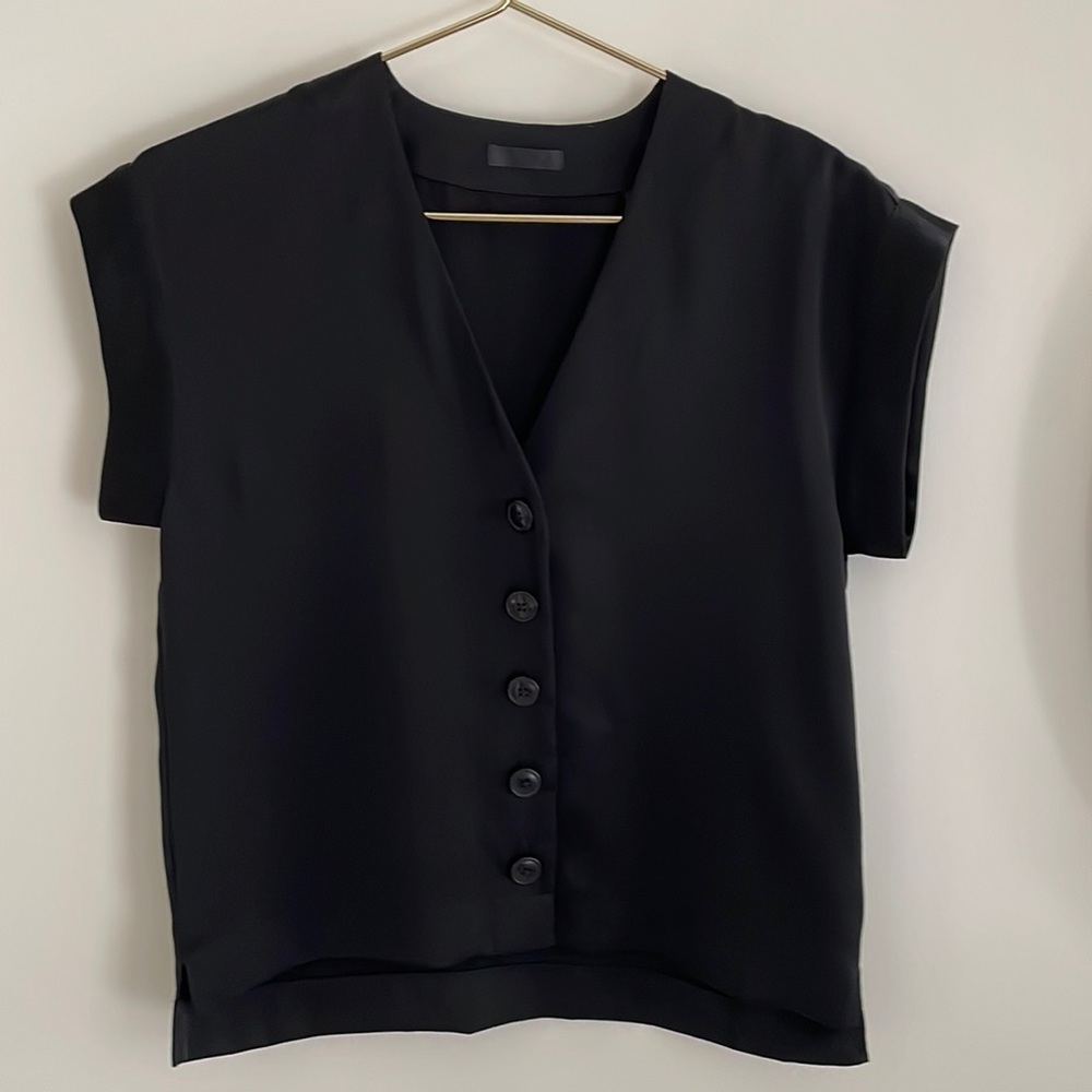 ATM Camp V Neck Blouse, sz XS